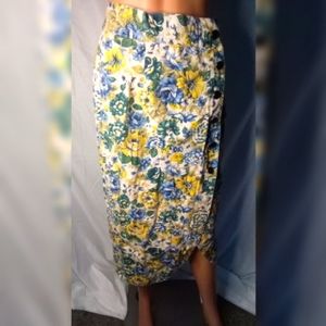 Margo's vintage, buttoned wrap skirt,midi